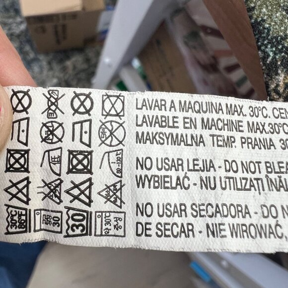 Bershka Camouflage Mini Skirt Tulip Hem Draped Green Beige Size Small - Picture 7 of 7